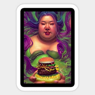 ASIAN FAT BURGER Sticker